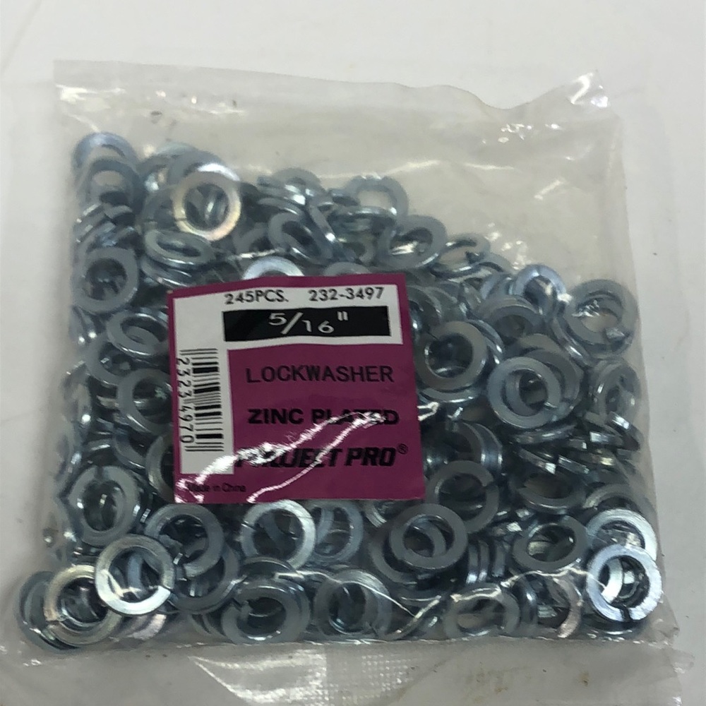 245 PCs. 5/16” Lockwasher zinc plated